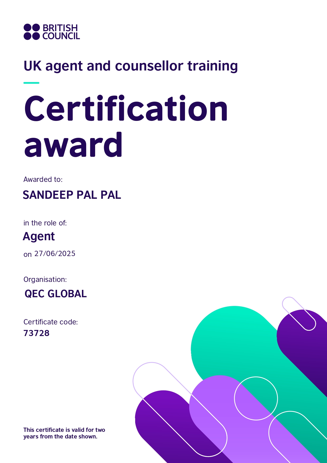 Certificate 2